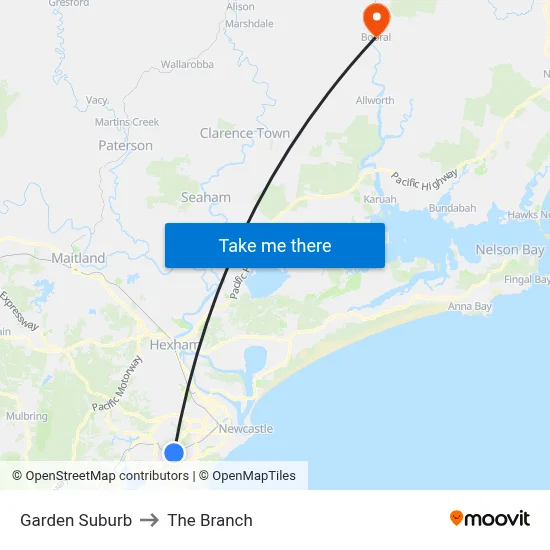 Garden Suburb to The Branch map