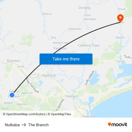Nulkaba to The Branch map