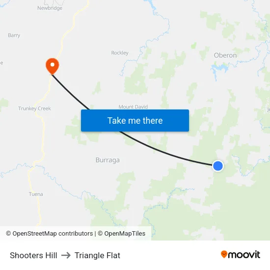 Shooters Hill to Triangle Flat map