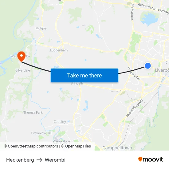 Heckenberg to Werombi map