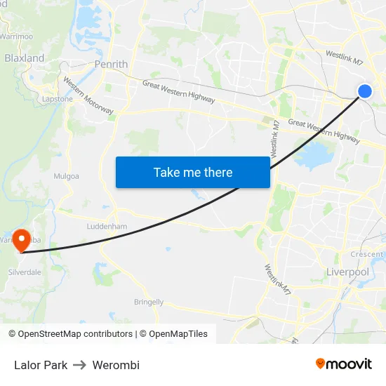 Lalor Park to Werombi map