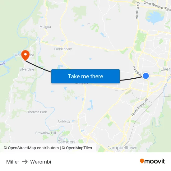 Miller to Werombi map