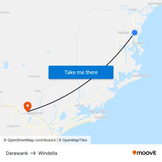 Darawank to Windella map