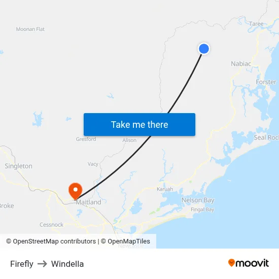Firefly to Windella map
