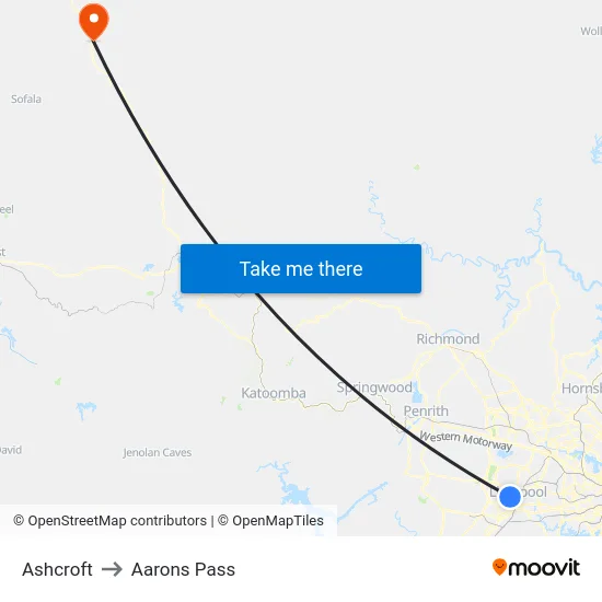 Ashcroft to Aarons Pass map
