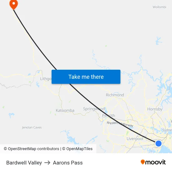 Bardwell Valley to Aarons Pass map