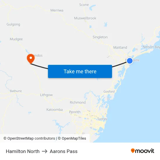 Hamilton North to Aarons Pass map