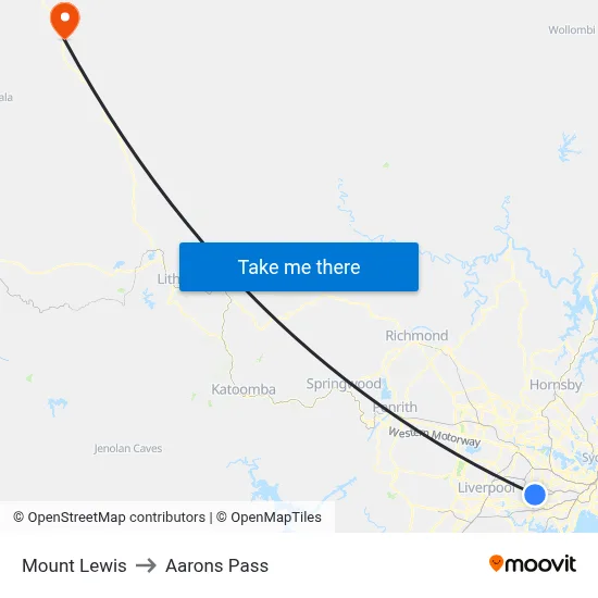 Mount Lewis to Aarons Pass map