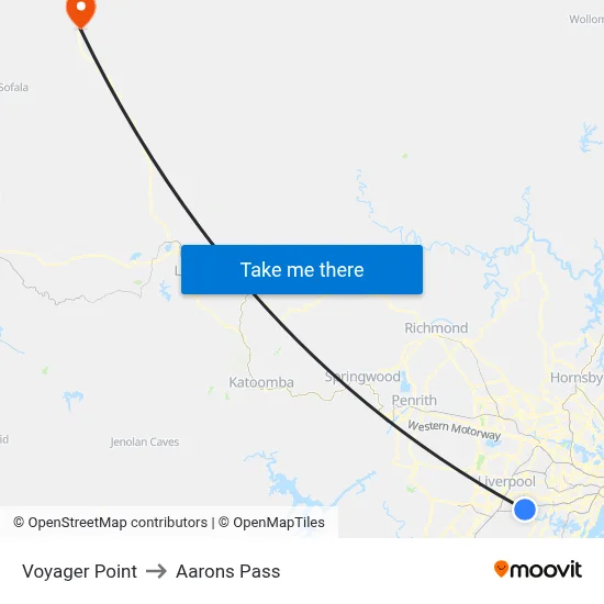 Voyager Point to Aarons Pass map