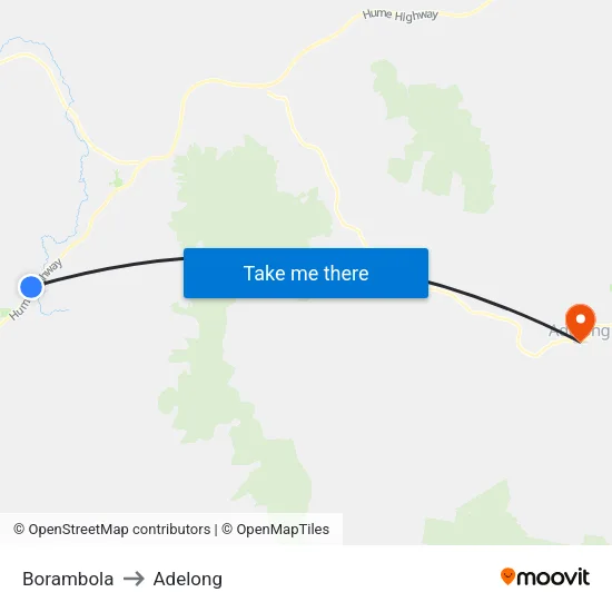 Borambola to Adelong map