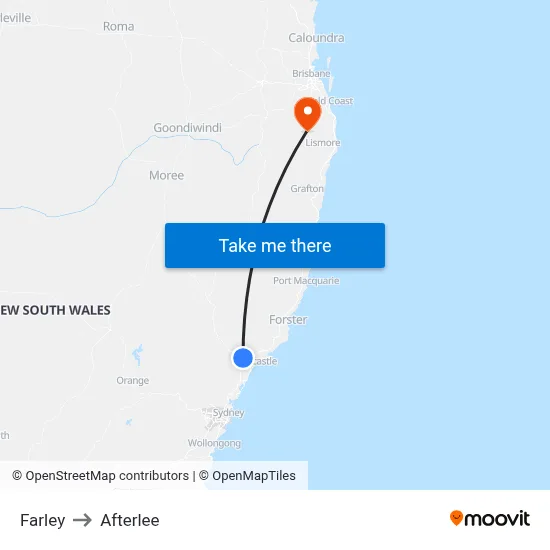 Farley to Afterlee map