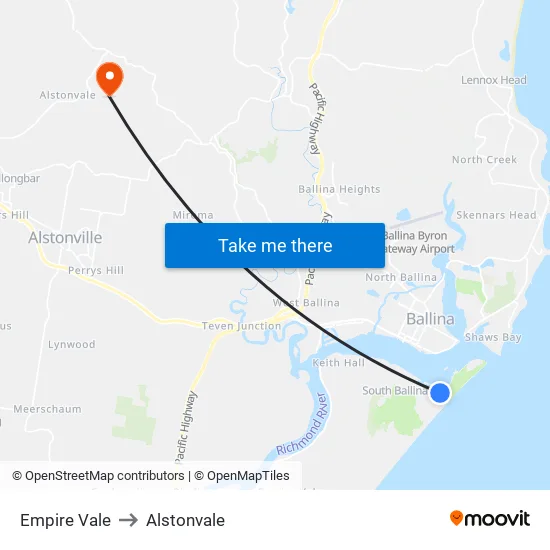 Empire Vale to Alstonvale map