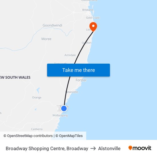 Broadway Shopping Centre, Broadway to Alstonville map