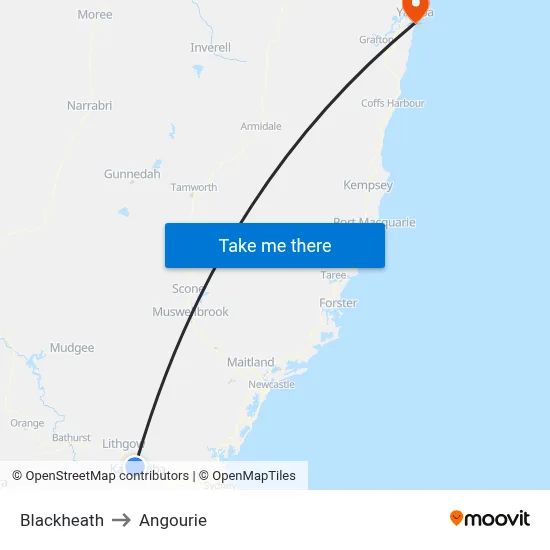 Blackheath to Angourie map