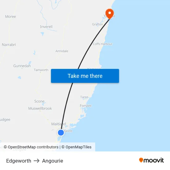 Edgeworth to Angourie map