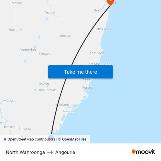 North Wahroonga to Angourie map