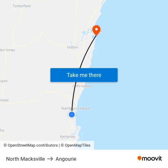 North Macksville to Angourie map