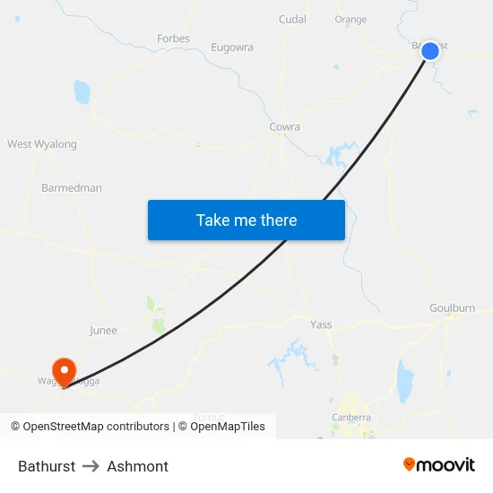 Bathurst to Ashmont map