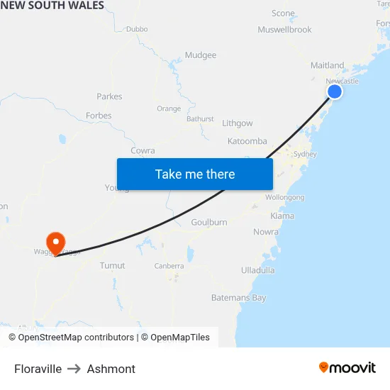 Floraville to Ashmont map