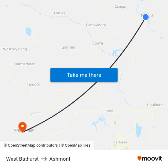 West Bathurst to Ashmont map