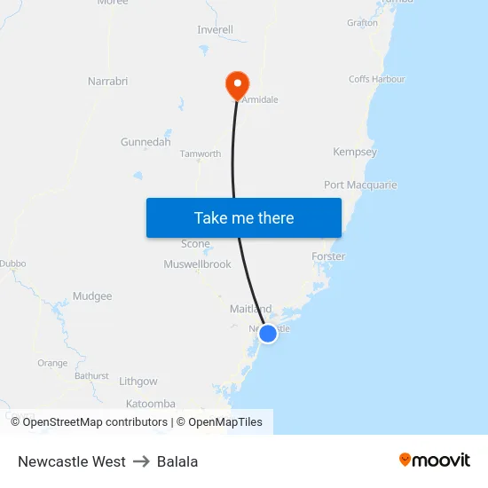 Newcastle West to Balala map