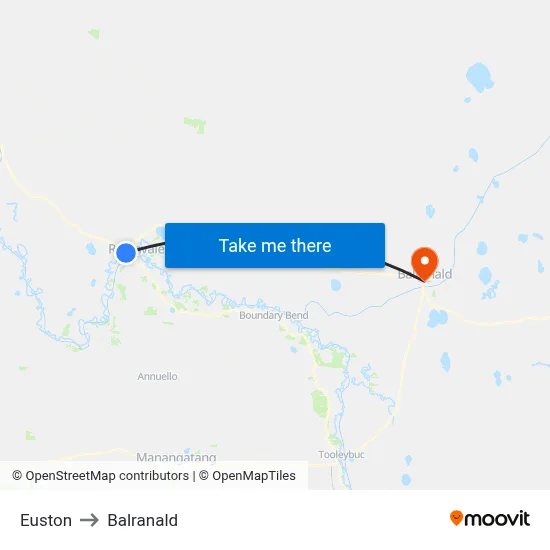 Euston to Balranald map