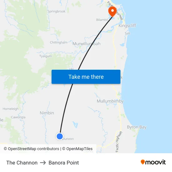 The Channon to Banora Point map