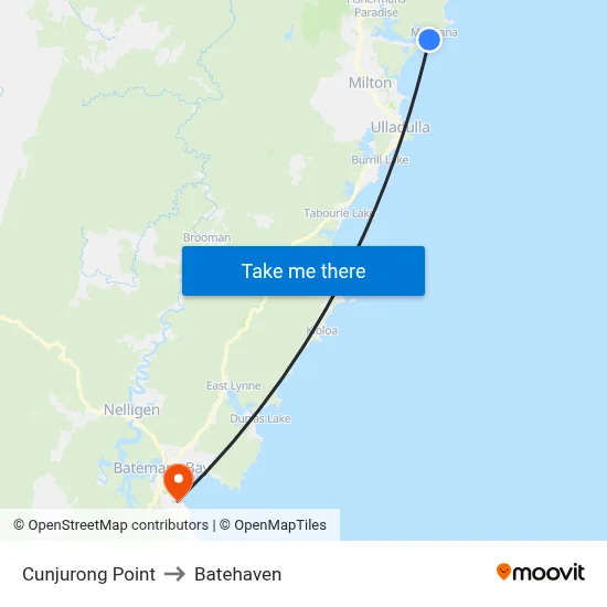 Cunjurong Point to Batehaven map