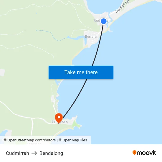 Cudmirrah to Bendalong map