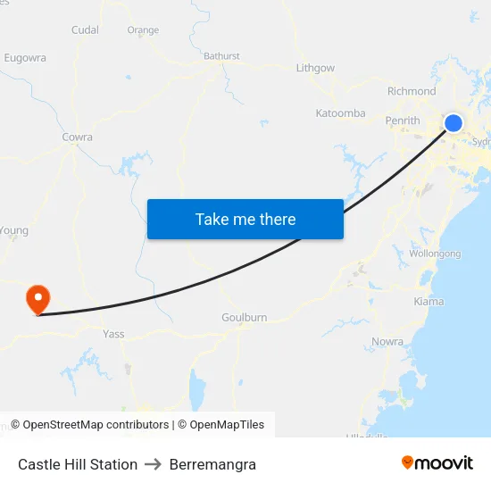 Castle Hill Station to Berremangra map