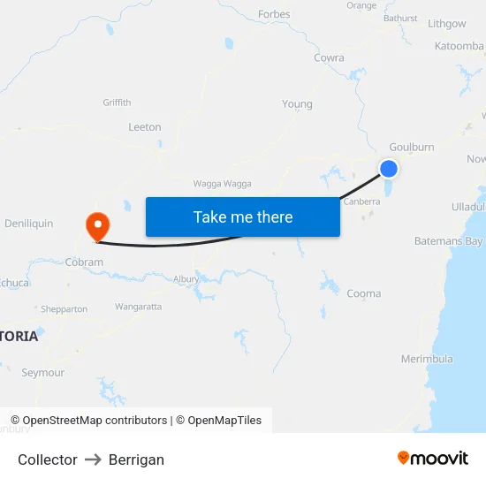 Collector to Berrigan map