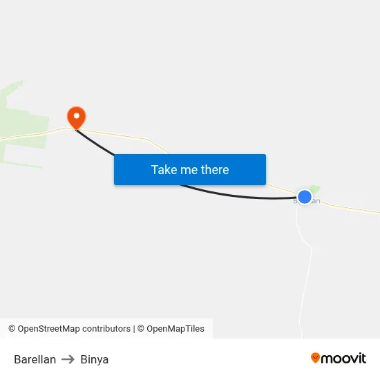 Barellan to Binya map