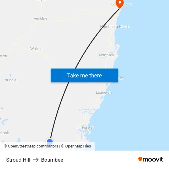 Stroud Hill to Boambee map