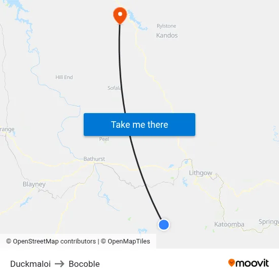 Duckmaloi to Bocoble map
