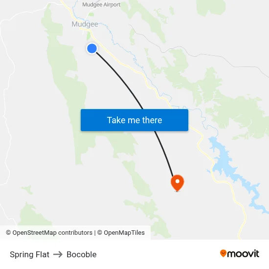 Spring Flat to Bocoble map