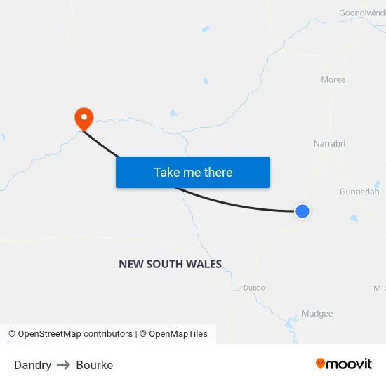 Dandry to Bourke map