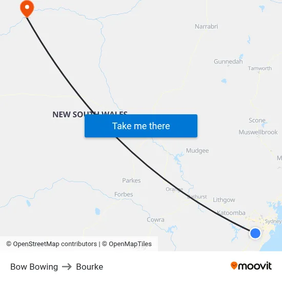 Bow Bowing to Bourke map