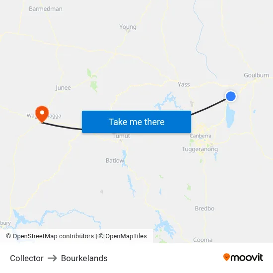 Collector to Bourkelands map