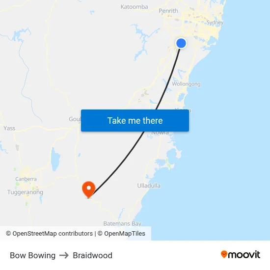 Bow Bowing to Braidwood map