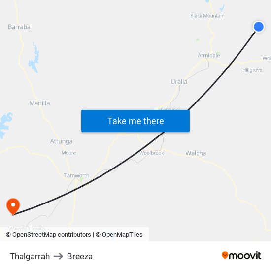 Thalgarrah to Breeza map