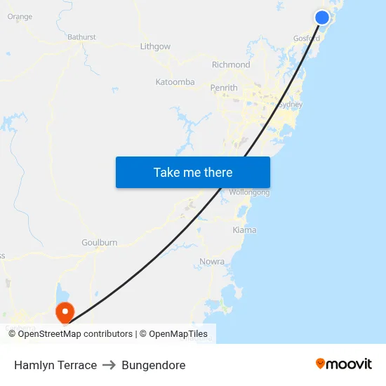 Hamlyn Terrace to Bungendore map