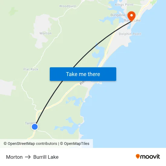 Morton to Burrill Lake map