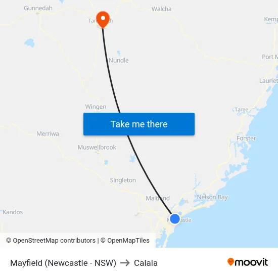 Mayfield (Newcastle - NSW) to Calala map