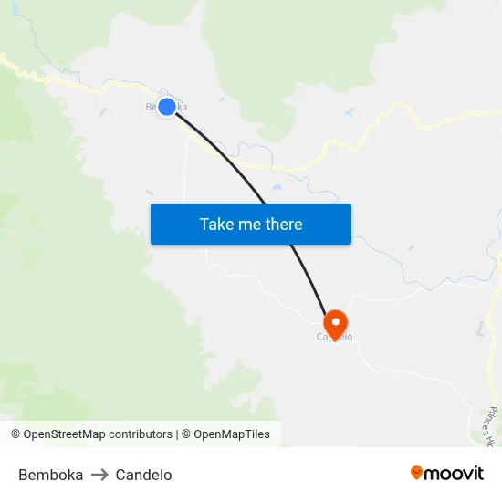 Bemboka to Candelo map