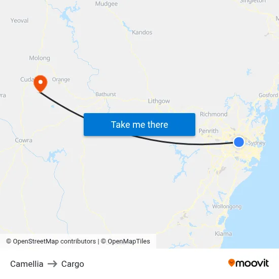 Camellia to Cargo map