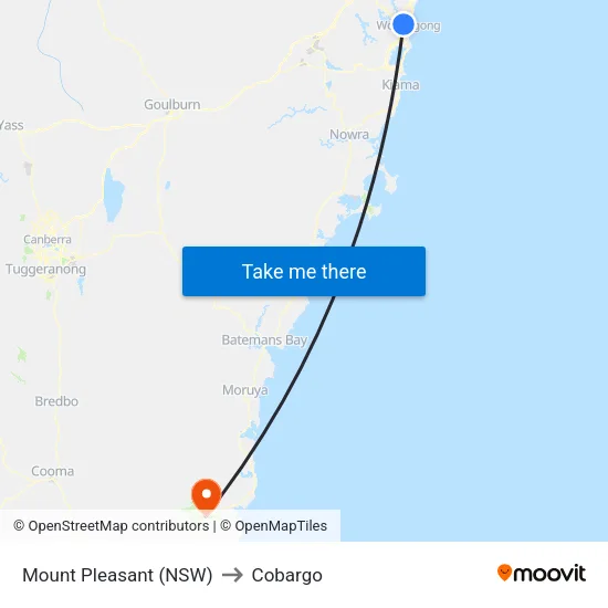Mount Pleasant (NSW) to Cobargo map