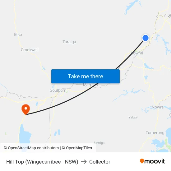 Hill Top (Wingecarribee - NSW) to Collector map