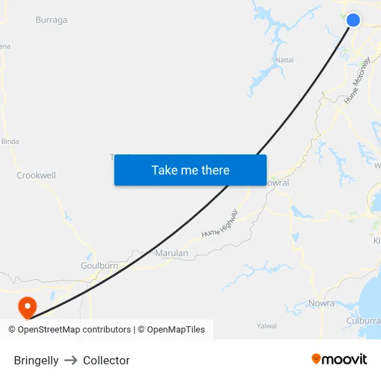 Bringelly to Collector map