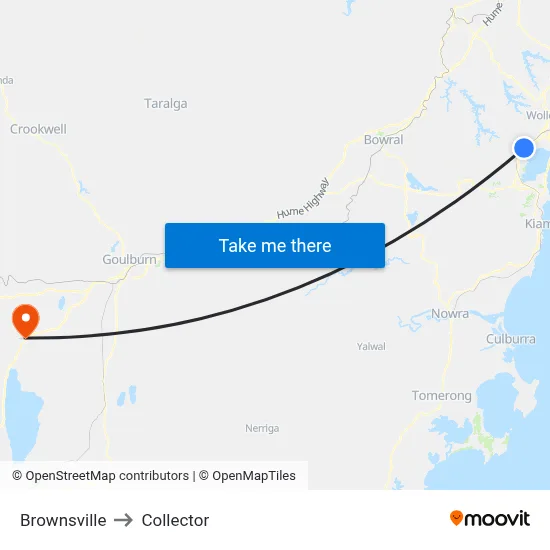 Brownsville to Collector map