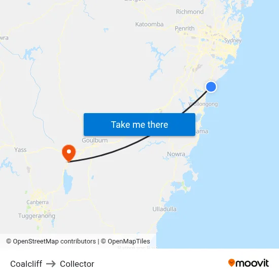 Coalcliff to Collector map